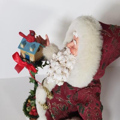 LOT 170F: Framed Santa/Sunkist Print with Collection of Santas