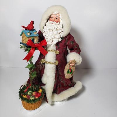 LOT 170F: Framed Santa/Sunkist Print with Collection of Santas