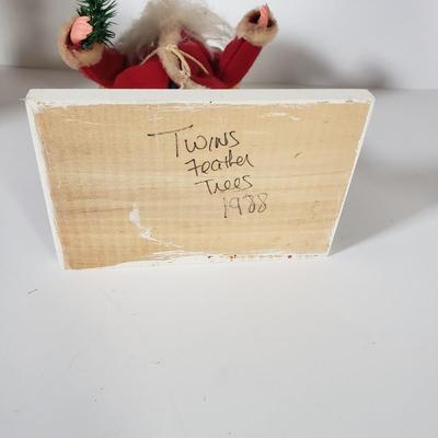 LOT 170F: Framed Santa/Sunkist Print with Collection of Santas