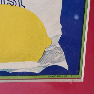 LOT 170F: Framed Santa/Sunkist Print with Collection of Santas