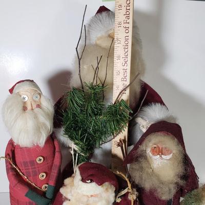 LOT 172F: Collection of Rustic & Woodland Santas-Some Artist Signed
