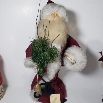 LOT 172F: Collection of Rustic & Woodland Santas-Some Artist Signed