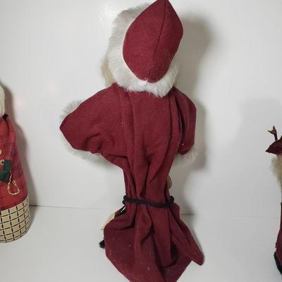 LOT 172F: Collection of Rustic & Woodland Santas-Some Artist Signed