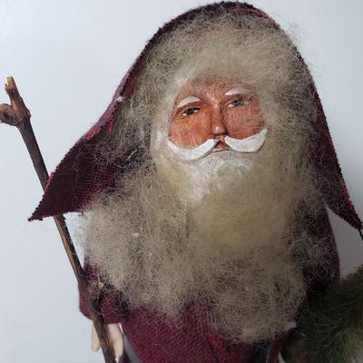 LOT 172F: Collection of Rustic & Woodland Santas-Some Artist Signed