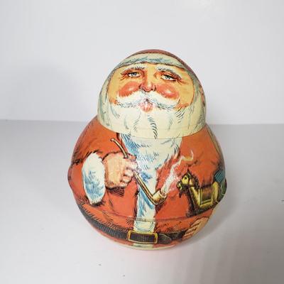LOT 173F: Framed Art by Carol J Endres with Collection of Santas