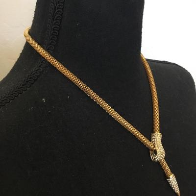 Christian Siriano Gold tone, message, pave, rhinestone, crystal snake, choker necklace