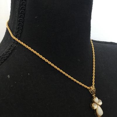 Vintage Gold, town Safari, chain necklace, and vintage cross gold tone pendant