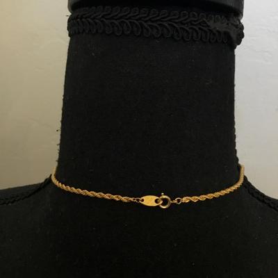 Vintage Gold, town Safari, chain necklace, and vintage cross gold tone pendant