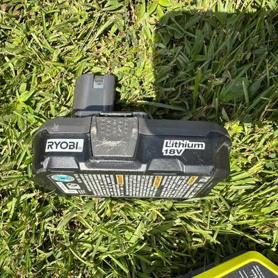 Ryobi 18V Cordless String Trimmer with Battery, Charger & Extra Line