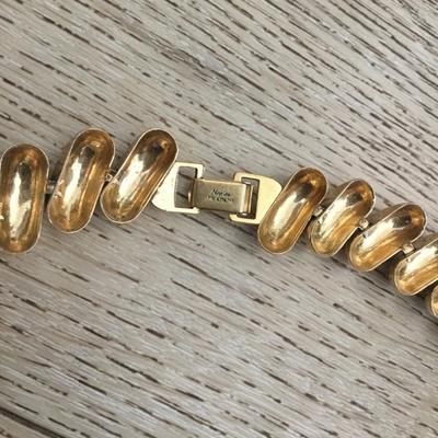 Vintage Napier, gold, plated, choker necklace, Cleopatra style vintage, Napier jewelry