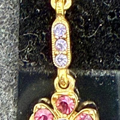 Vintage Amethyst and Faux Diamond Earrings
