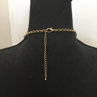 Large gold tone, statement necklace very beautiful
