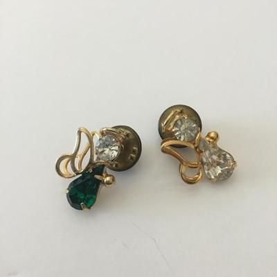 Vintage crystal angel pins