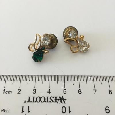 Vintage crystal angel pins