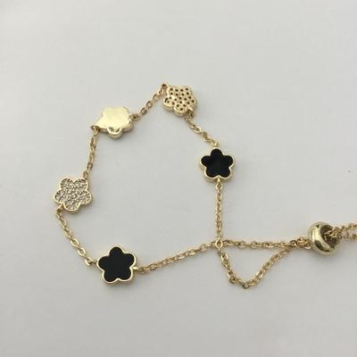 Super cute very nice slider bracelet crystal rhinestone, gold tone