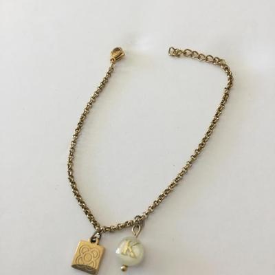 Gold tone, charm bracelet