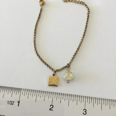 Gold tone, charm bracelet