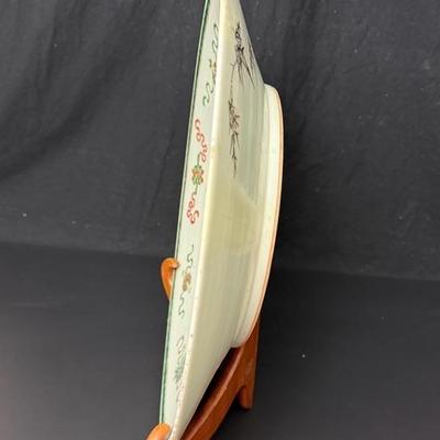Large Antique Chinese Porcelain Plate with Dragon