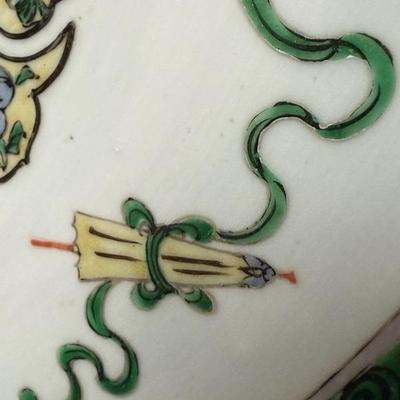 Large Antique Chinese Porcelain Plate with Dragon