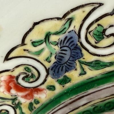 Large Antique Chinese Porcelain Plate with Dragon