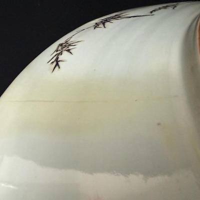 Large Antique Chinese Porcelain Plate with Dragon