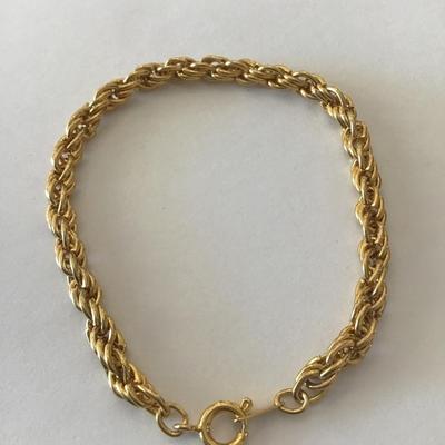 Vintage, gold tone chain bracelet