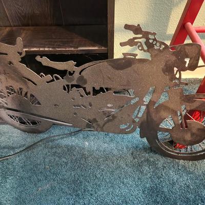 Metal Motorcycle Wall Decoration