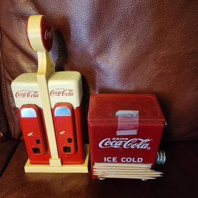 Coca-Cola Toothpick Dispenser and S&P Shakers
