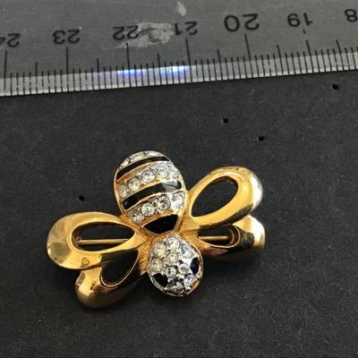 Swarovski Rhinestone Bee signed