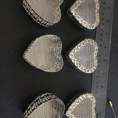 3 Silver Tine Heart Trinket Boxs