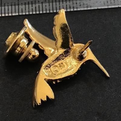 Vintage Marked Hummingbird Lapel pin