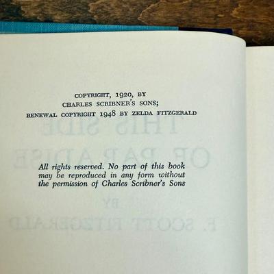 Vintage Book: This Side of Paradise by F. Scott Fitzgerald