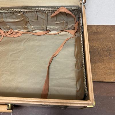 Vintage Vouge Leather-wrapped Suitcase