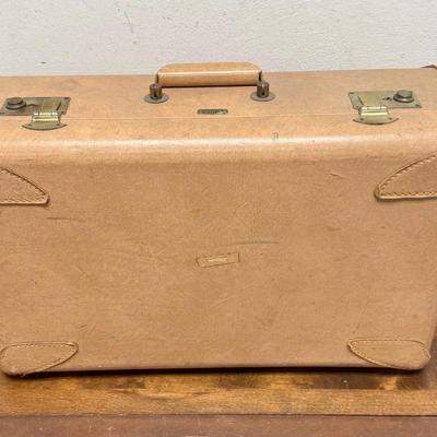 Vintage Vouge Leather-wrapped Suitcase