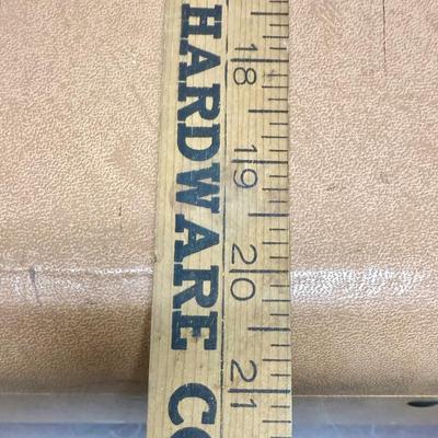 Sale Photo Thumbnail #744: Some wear marks on the outside and a liquid stain on the inside, handle is in great shape and latches work as expected. No Keys. Size is approx. 21" x 14" x 8".