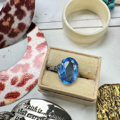 Costume jewelry, cameo belt and jewelry boxes