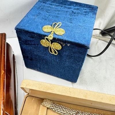 Costume jewelry, cameo belt and jewelry boxes