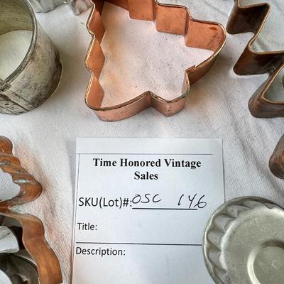 Copper and Aluminum cookie cutter, Large mixing bowl, Strawberry cookie jar