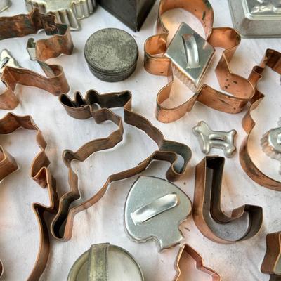 Copper and Aluminum cookie cutter, Large mixing bowl, Strawberry cookie jar