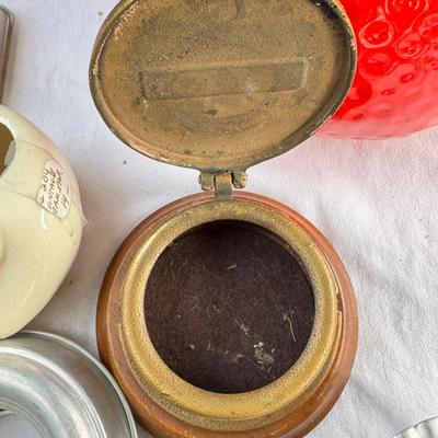 Copper and Aluminum cookie cutter, Large mixing bowl, Strawberry cookie jar