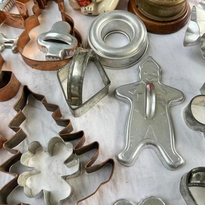 Copper and Aluminum cookie cutter, Large mixing bowl, Strawberry cookie jar