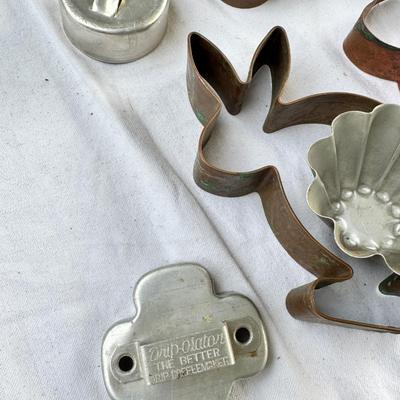 Copper and Aluminum cookie cutter, Large mixing bowl, Strawberry cookie jar