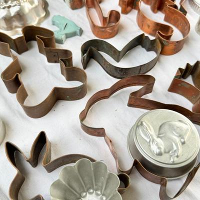 Copper and Aluminum cookie cutter, Large mixing bowl, Strawberry cookie jar