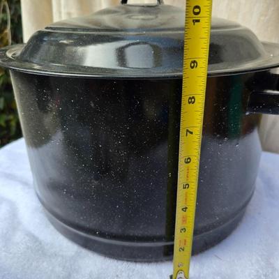 Brand new sealed canning jars - and a partial box with enamel canning pot