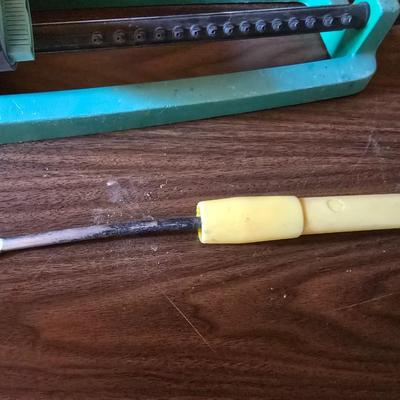Yard / garden sprinklers and handtools with a bunch of vegetable seeds (some past the date)