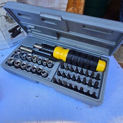An Assortment of drills and tools, some newer, some vintage