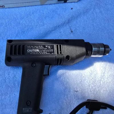 An Assortment of drills and tools, some newer, some vintage