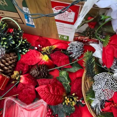 Christmas Decor - Faux pine garland - wreath making supplies - and more