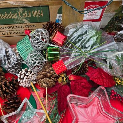 Christmas Decor - Faux pine garland - wreath making supplies - and more