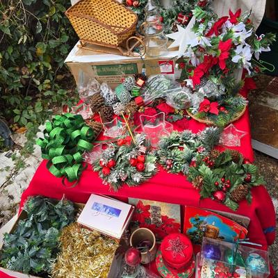 Christmas Decor - Faux pine garland - wreath making supplies - and more